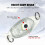 (Multicolour)Fish Finder Underwater Flash Lamp Deep Drop Underwater Eye Shape Submersible Light For 2