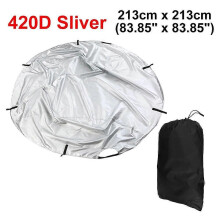 (Zilver) 213cm*213cm 420D Autohoes Zachte Top Dak Bescherm Waterdicht Anti UV Zonnescherm Stofdichte