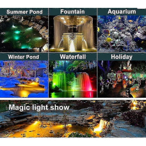 (B)Underwater Pond Light 36LED IP68 Waterproof 360 Degree Rotation Multi Scene Use 2