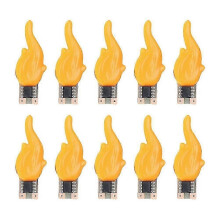 (10Pcs)LED Flash Candle Flame Light 1800K Warm White, Birthday Camping Light Bulb, LED Decorative Light
