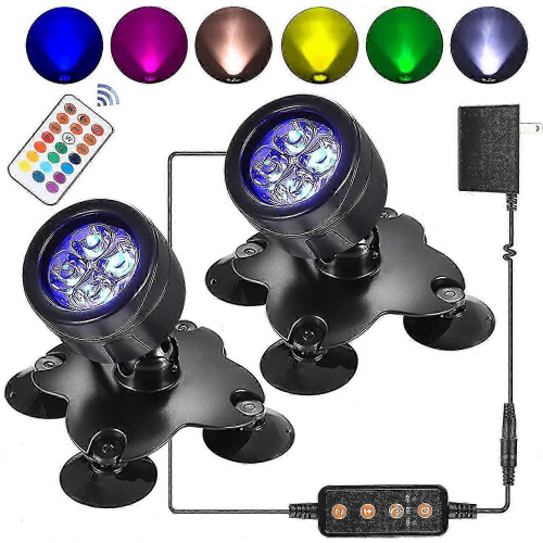 (B)Underwater Pond Light 36LED IP68 Waterproof 360 Degree Rotation Multi Scene Use