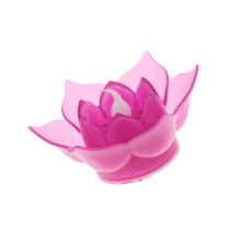 (Purple)Beautiful LED Lotus Lamp Floating Water Wishing Artificial Candle Lights Tranquil and Enchanting