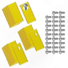 (Gold)30-Pack Stainless Steel Blades, 39.2x17.5mm, Replacement for Robotic Lawn Mowers
