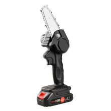(US Plug-Black)Handheld Mini Chainsaw for Wood Cutting and One-Hand Chainsaw Rechargeable Saw Garden