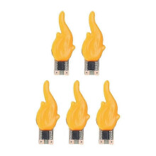 (5Pcs)LED Flash Candle Flame Light 1800K Warm White, Birthday Camping Light Bulb, LED Decorative Light