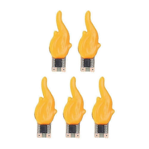 (5Pcs)LED Flash Candle Flame Light 1800K Warm White, Birthday Camping Light Bulb, LED Decorative Light