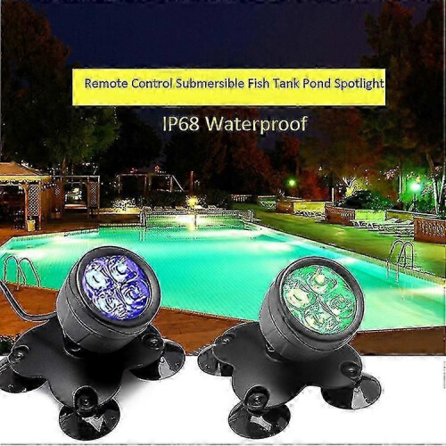 (A)Underwater Pond Light 36LED IP68 Waterproof 360 Degree Rotation Multi Scene Use 1