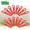 (red)100pcs Plastic Blade Set Cutter Replace For Cordless Grass Trimmer Strimmer 3