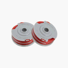 (2 bobine) 2 bobine e filo autoalimentati doppi + coperchio del cappuccio della bobina per decespugliatori