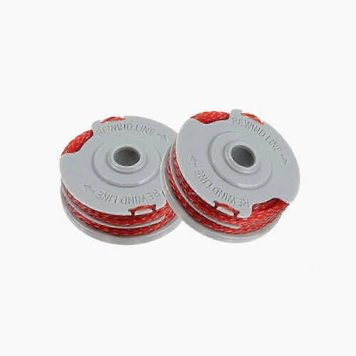 (2pcs spool)2 x Double Autofeed Spool & Line + Spool Cap Cover For Flymo Strimmer Trimmers