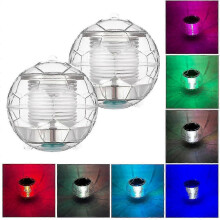 (Football shape)Solar Floating Led Night Light Waterproof Ball Pond Garden Home Decor