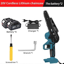 (3,0 AH 2 Batterie) 6 Zoll 1200W elektrische Kettensäge Akku-Mini-Hand-Astschere Holzschneider Garten