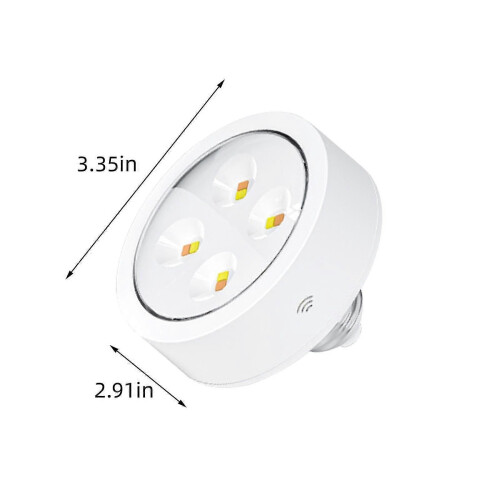 (4pcs)Battery Operated Light Bulbs With Remote, Battery Powered Led Puck Lights With E26 Screw In, Aa 2