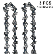 (14 Zoll, 52 Treibglieder) 3-teilige Universal-Kettensägekette für Forstarbeiten, 3/8 Lp-Teilung, Halbmeißel