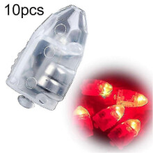 (Red 10pcs)10/50Pcs High Brightness Balloon LED Light Flash Lamps Birthday Party Decor BoSaiD