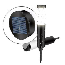 (luce bianca) Luce solare da giardino per esterni, luce a LED, impermeabile, con spina di terra, per