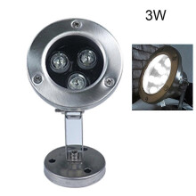 (3W-Cold White)3W/6W/9W/12W 12V~24V Stainless Steel LED Fountain Light Color Changing Waterproof Underwater