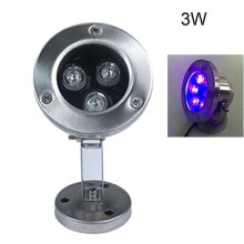 (3W-Blue)3W/6W/9W/12W 12V~24V Stainless Steel LED Fountain Light Color Changing Waterproof Underwater