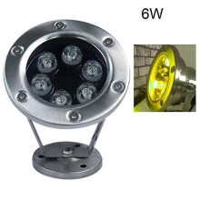 (6W-Yellow)3W/6W/9W/12W 12V~24V Stainless Steel LED Fountain Light Color Changing Waterproof Underwater