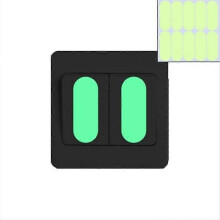(Pulsante verde fluorescente) Adatto per la luce notturna della stanza degli anziani Adesivo da parete