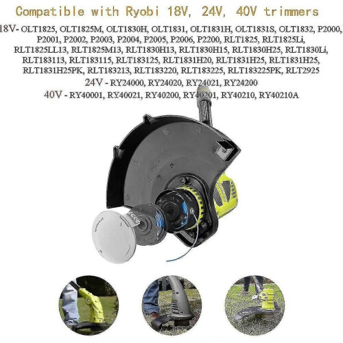 (2pack)Replacement Cap,ryobi 993373001 Ac14hca One+ Replacement Spool Cap For Ryobi One+ 18v, 24v, 40v 1