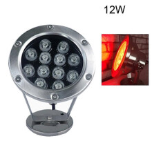 (12W-Red)3W/6W/9W/12W 12V~24V Stainless Steel LED Fountain Light Color Changing Waterproof Underwater