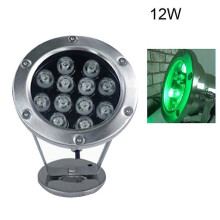 (12W-Green)3W/6W/9W/12W 12V~24V Stainless Steel LED Fountain Light Color Changing Waterproof Underwater