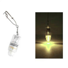 (Yellow)Kaesi Fish Attraction Light Waterproof with Buckle Portable High Brightness Submersible Mini