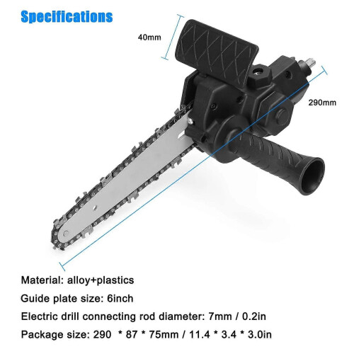 (Orange)6Inch Electric Drill Modified To Electric Chainsaw Tool Attachment Electric Chainsaws Accessory 2