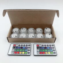 (10lamp 2 controller)Floating Submersible Lights Led Lights Remote Control Battery