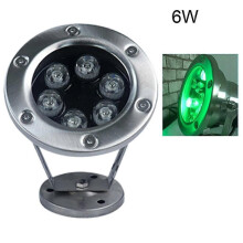 (6W-Green)3W/6W/9W/12W 12V~24V Stainless Steel LED Fountain Light Color Changing Waterproof Underwater