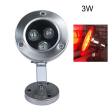(3W-Red)3W/6W/9W/12W 12V~24V Stainless Steel LED Fountain Light Color Changing Waterproof Underwater