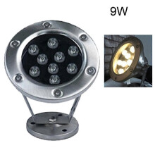 (9W-Warm White)3W/6W/9W/12W 12V~24V Stainless Steel LED Fountain Light Color Changing Waterproof Underwater