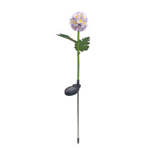 (Viola) Lampada da prato a LED con luce solare simulata a forma di fiore, luci decorative impermeabili
