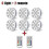 (8.5CM-6 light 2 remote)Pool Light Underwater Swimming Pool Lighting Wireless Submersible Led Light 2