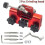 (Red and 3 Head)Chainsaw Sharpener, Portable Chainsaw Chain Sharpener Woodworking Grinding Stone Electric 5