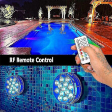 (7CM-1 licht 1 fernbedienung)Pool Licht Unterwasser Schwimmen Pool Beleuchtung Drahtlose Tauch Led Licht