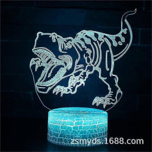 (30)3d Dinosaur Led Night Light Different Pattern And 7 Color With Remote Control Best Gift For Kids
