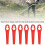 (Red)100pcs Plastic Blade Cutter Replace For Cordless Grass Trimmer Strimmer Tool 2