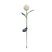 (Bianco) Lampada da prato a LED con luce solare simulata a forma di fiore, luci decorative impermeabili