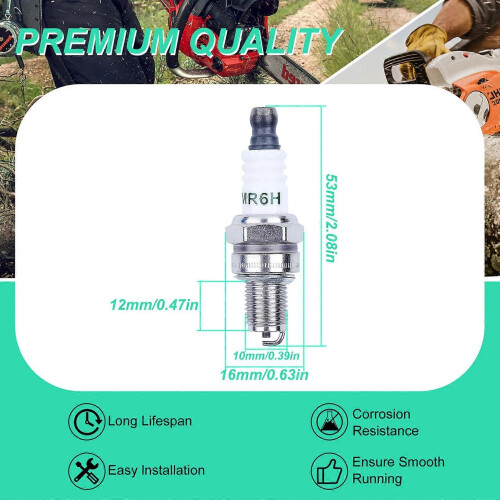 (2pcs)Spark Plug CMR6H for Stihl Chainsaw MS171 MS181 MS192 MS193 MS201 MS201T MS211 MS231 MS241 MS251 2