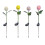 (White)Led Solar Light Simulation Flower Lawn Lamp Waterproof Decorative Lights 3