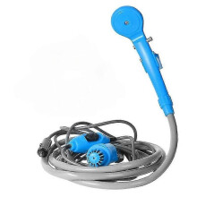 (Blue)12v Portable Car Washer Camping Shower High Pressure Car Shower Washer Set Electric Pump Sprayer