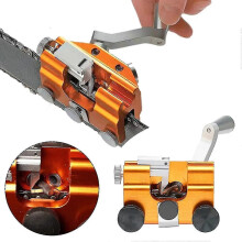 (Black)Portable Belt Type Household Tools Hand Operated Chain Grinder Chain Clamp Hand Operated Chain