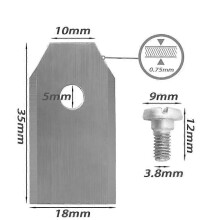 (Zilver) 075MM Titanium gecoat roestvrij staal grasmaaiermes vervanging + schroefonderdelen voor Husqvarna
