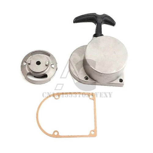 (Silver)Alloy Recoil Pull Start Starter For 50cc 60cc 66cc 80cc 2 Stroke Engine Motorized Bicycle Bike