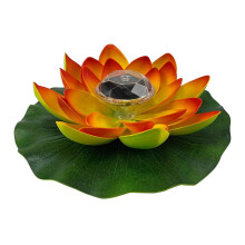 (Orange)2023 New Hot Solar Lotus Pool Light for Garden Decor, Pond, Scenic Spots, Wedding - Floating