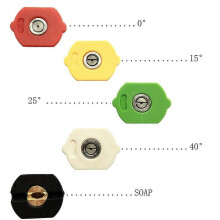 (5 nozzles (five colors))Healand Pressure Washer Spray Nozzle Tips Foam Nozzle 0/15/25/40 1/4 inch (3
