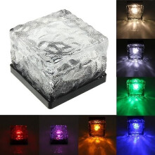 (Mehrfarbig) Solarbetriebene, bunte LED-Schwimmleuchte, wasserdicht, für Teich, Pool, Außenweg, Ziegel-Stehlampe
