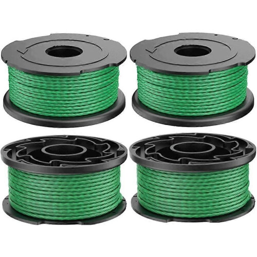 (4pcs)String Trimmer Spool Line for Black and Decker A6486 Autofeed Replacement Spools for GL7033 GL8033